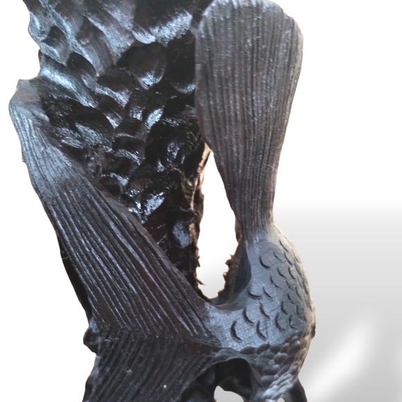 Hand Carved Ironwood Tropical Fish and Coral Wooden Sculpture - Picture 7 of 8